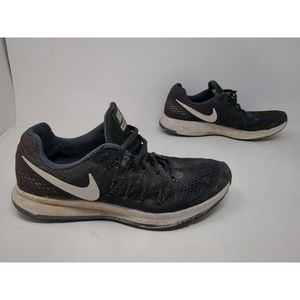 Nike Mens Air Zoom Pegasus 33 831352-001 Black Running Shoes Sneakers Men Size 9